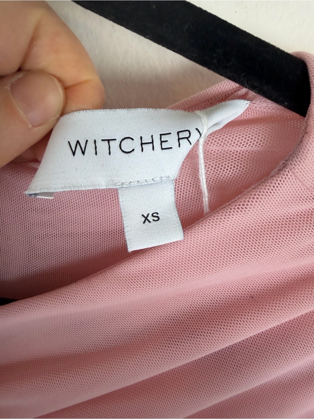 Witchery Gathered Front Long Sleeve Top Ruched Pink Size XS - Picture 4 of 7